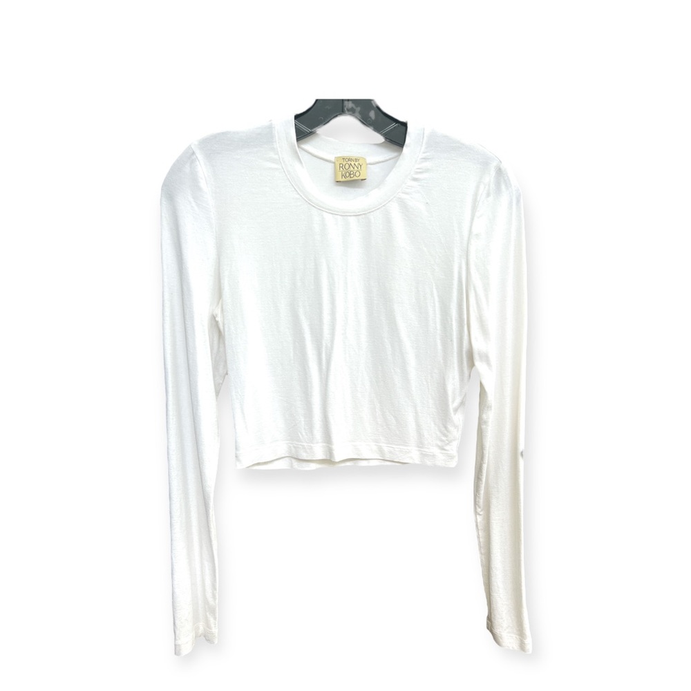 Torn by Ronny Kobo Cropped Long Sleeve Tee Size M